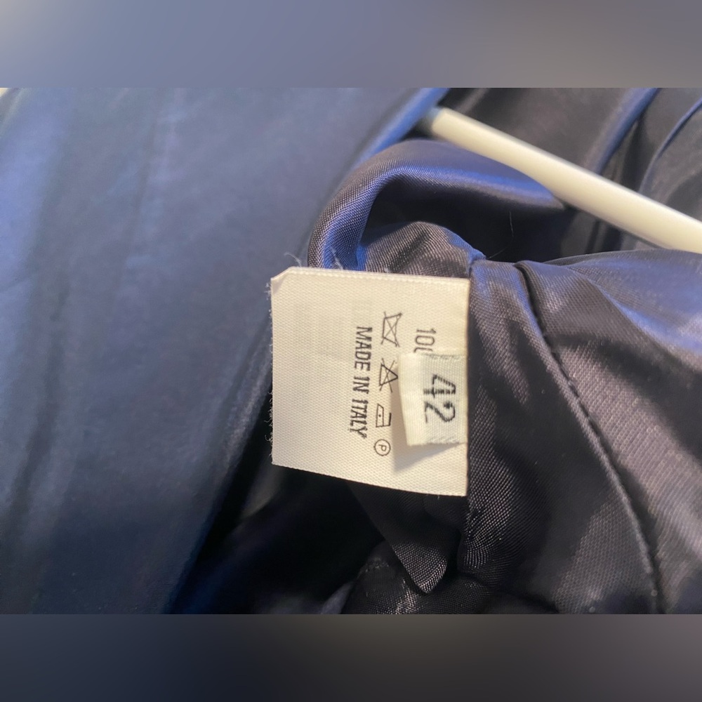 Koji Tatsuno Navy Silk Coat - image 2